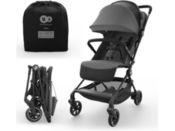 Carrito De Bebé Kinderkraft NEBO ultraligero con respaldo reclinable, reposapiés ajustable y arnés de 5 puntos Gris