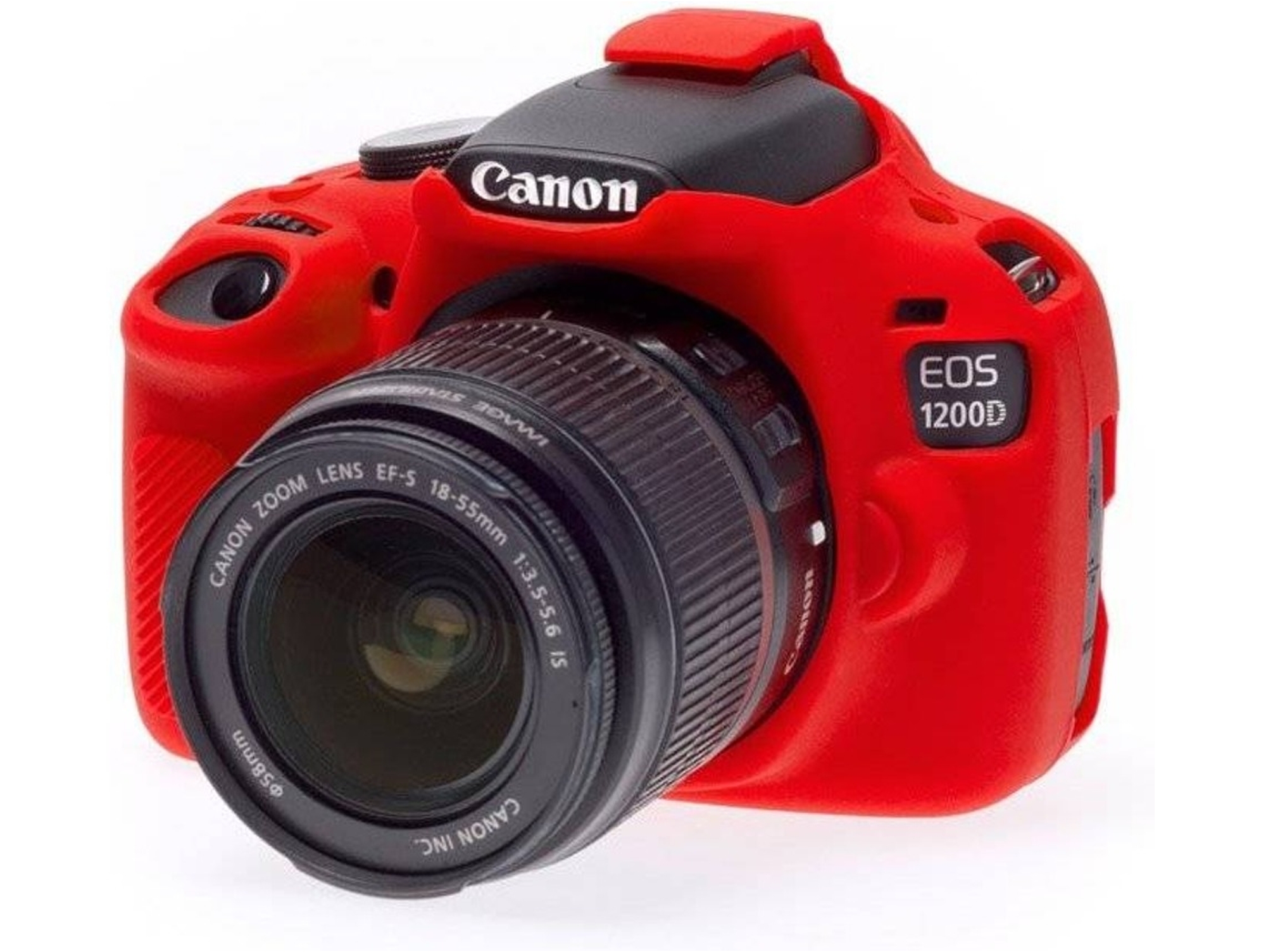 Funda silicona EASYCOVER Canon 1200D Rojo