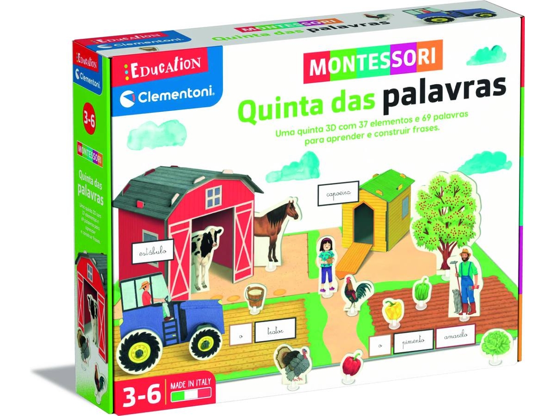 Juguete Educativo CLEMENTONI Montessori - La Granja de las Palabras
