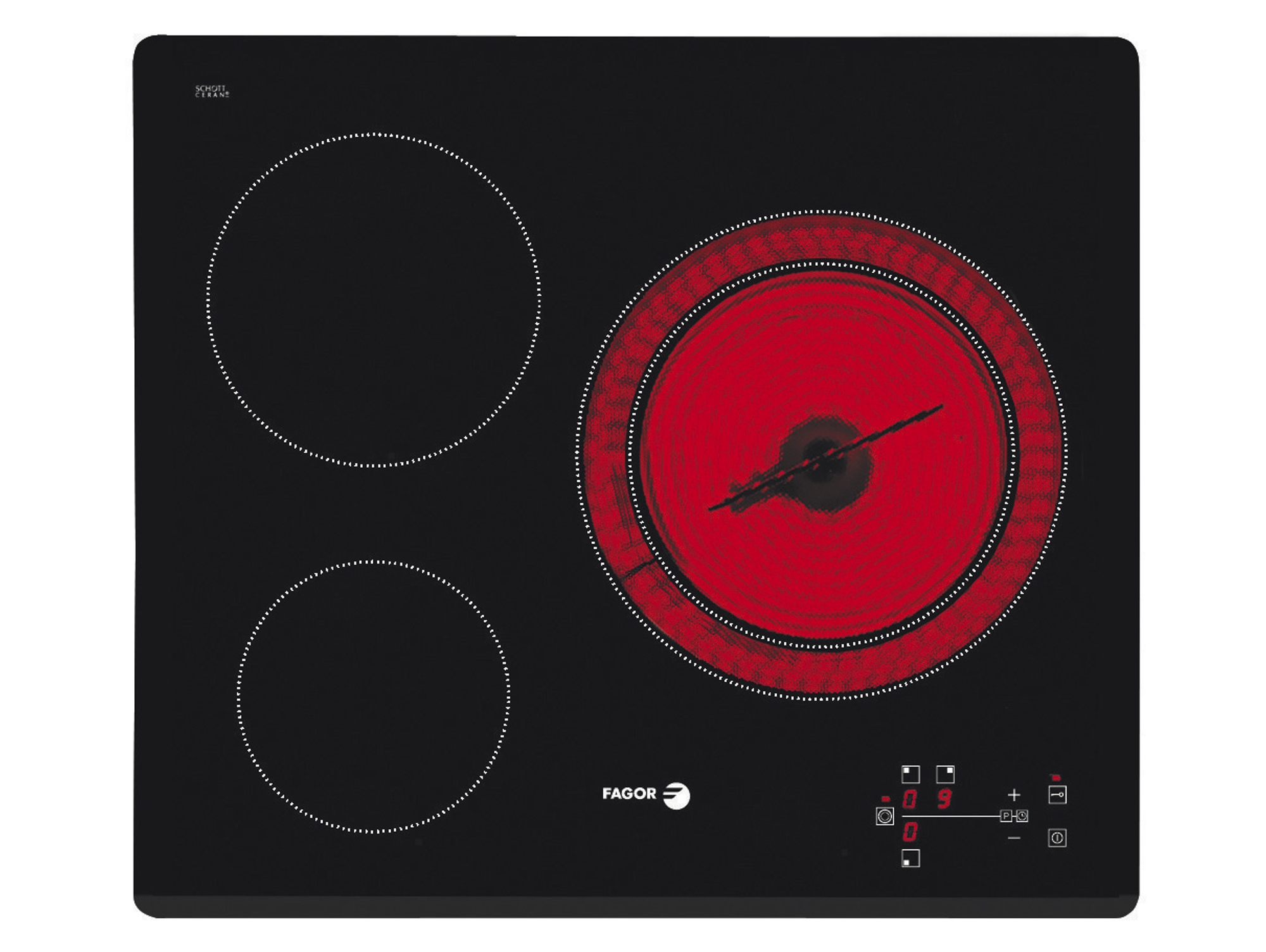 Placa de Vitrocerámica FAGOR 2V-33 TS (Eléctrica - 59 cm - Negro)