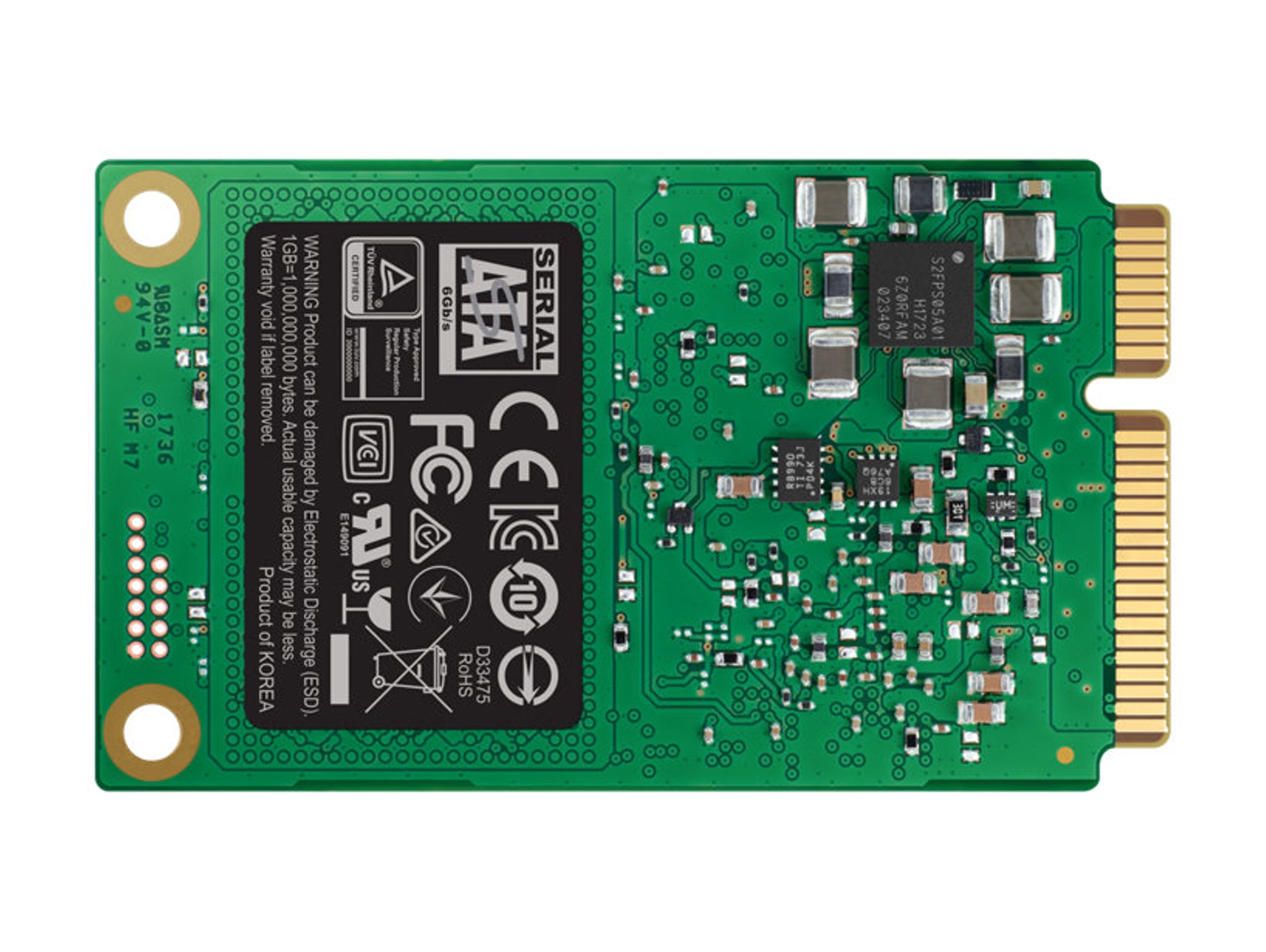 Disco SSD Externo SAMSUNG 860 EVO mSATA 250GB (250 GB - SATA - 550 MB/s)