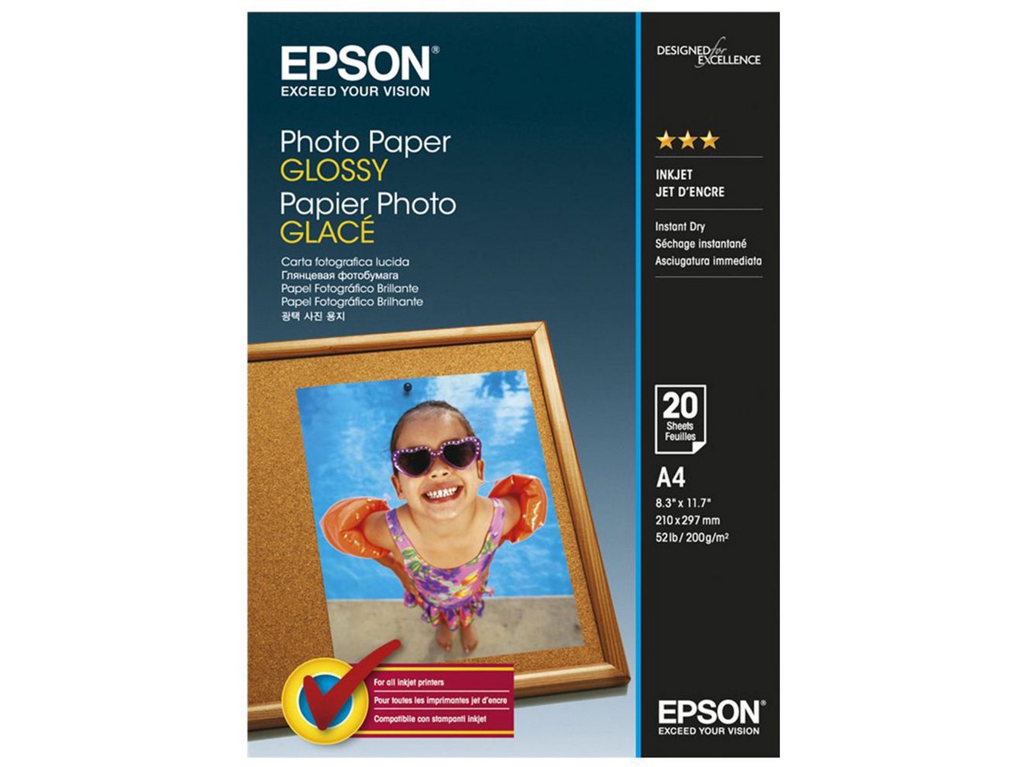 Papel Fotográfico EPSON A4 20 hojas