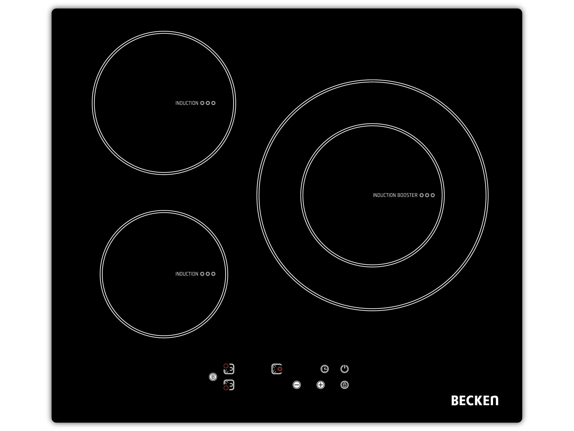 Placa de Inducción BECKEN MIH3ZB (Eléctrica - 59 cm - Negro)