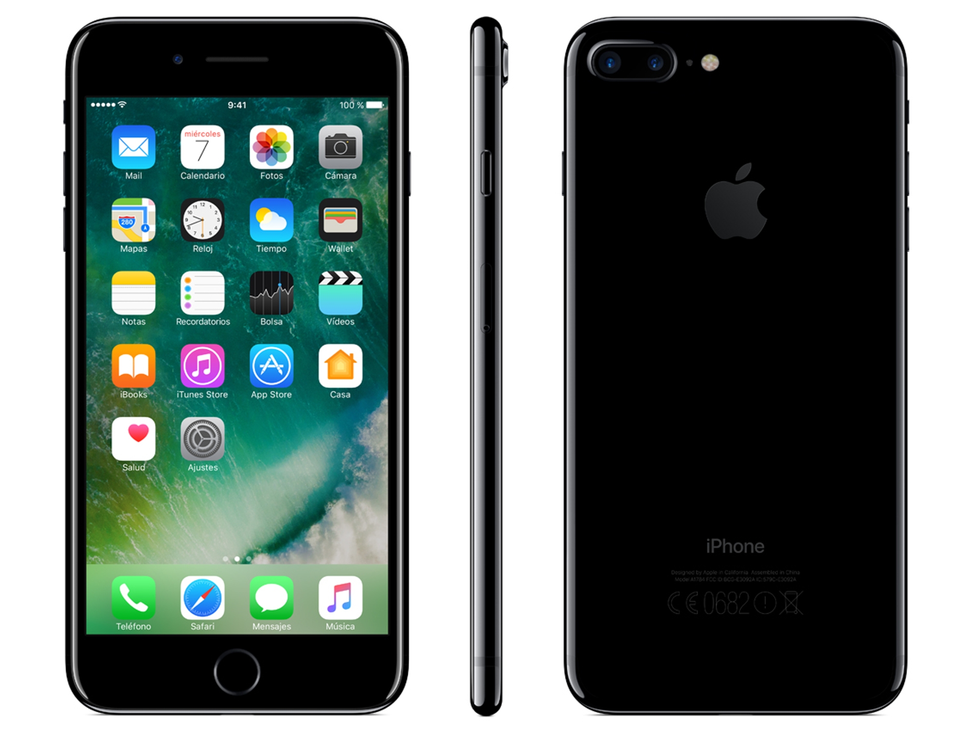 iPhone 7 Plus APPLE (5.5'' - 3 GB - 128 GB - Negro Brillante)