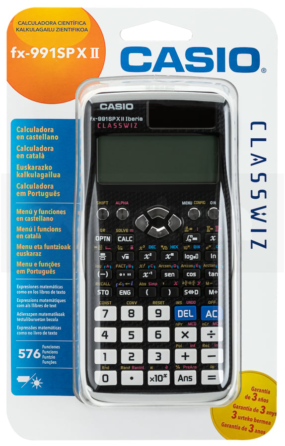 Calculadora Científica CASIO FX-991SP CW (10+2 dígitos)