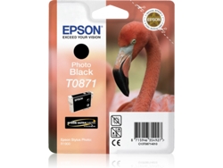 Cartucho de tinta original EPSON, T0871, Flamenco 11,4 ml, Negro mate, C13T08714010