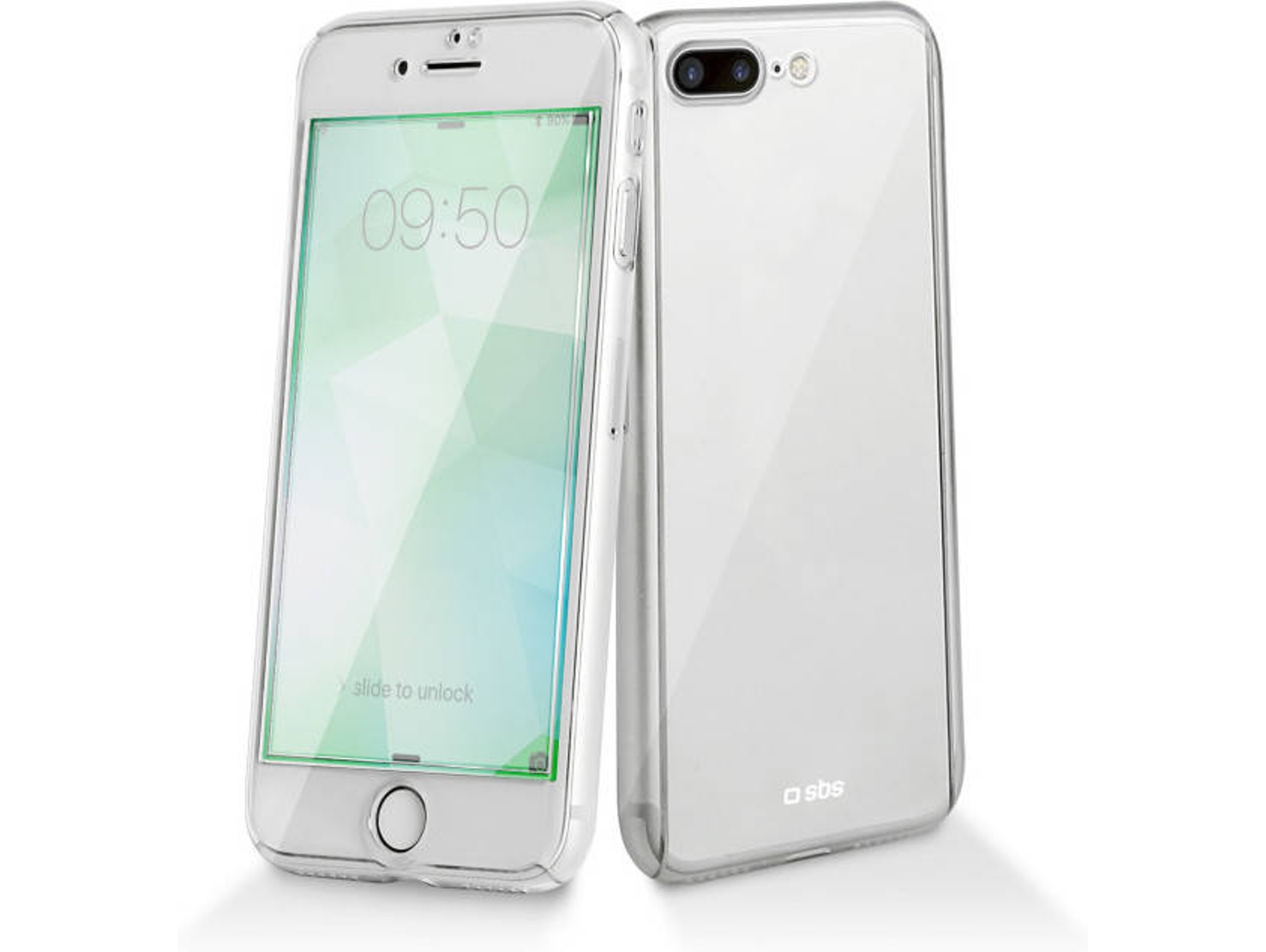 Carcasa y Protector de Pantalla iPhone 7 Plus, 8 Plus SBS Crystal 360Âº Transparente