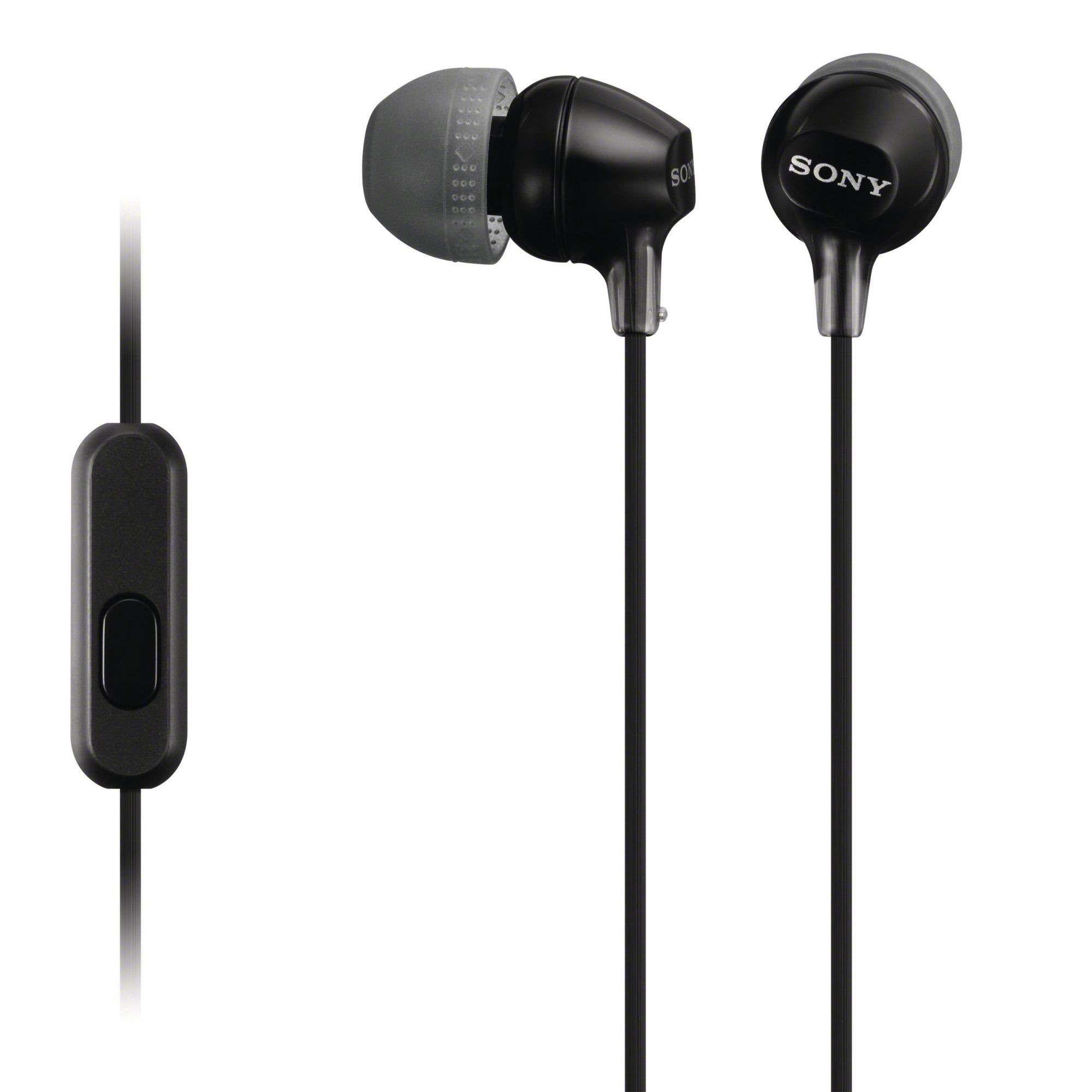 Auriculares con Cable SONY Mdr-Ex15Ap (In Ear - Micrófono - Negro)