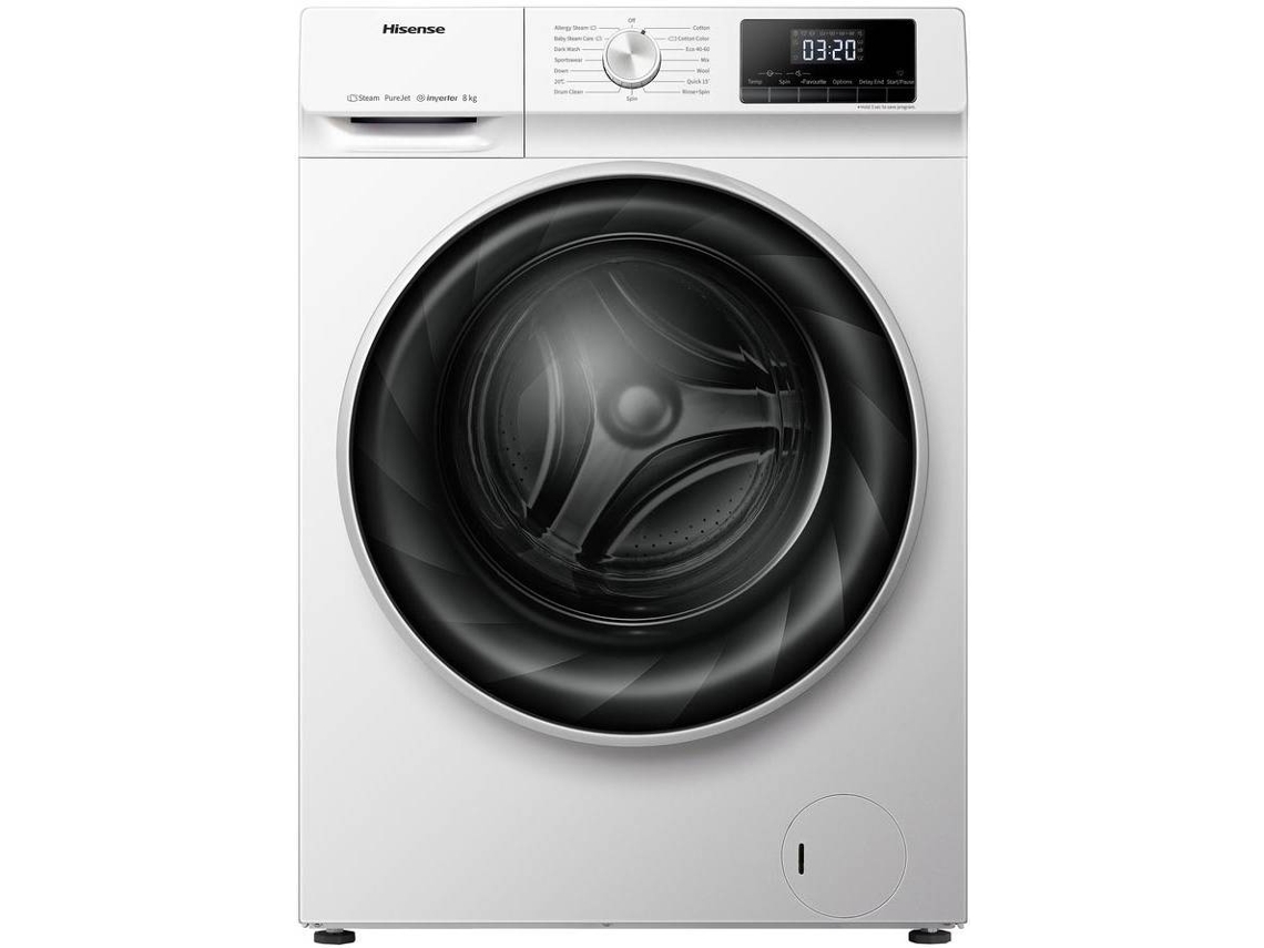 Lavadora HISENSE WFQY801418VJM (8 kg - 1400 rpm - Blanco)