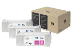 Pack 3 Cartuchos de Tinta Original HP 83 C5074A Magenta