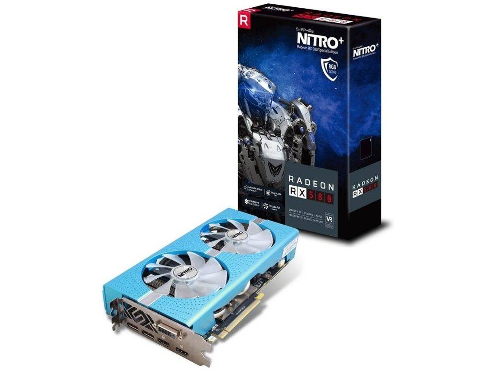 Tarjeta Gráfica AMD SAPPHIRE Radeon NITRO+ RX580 8GB GDDR5