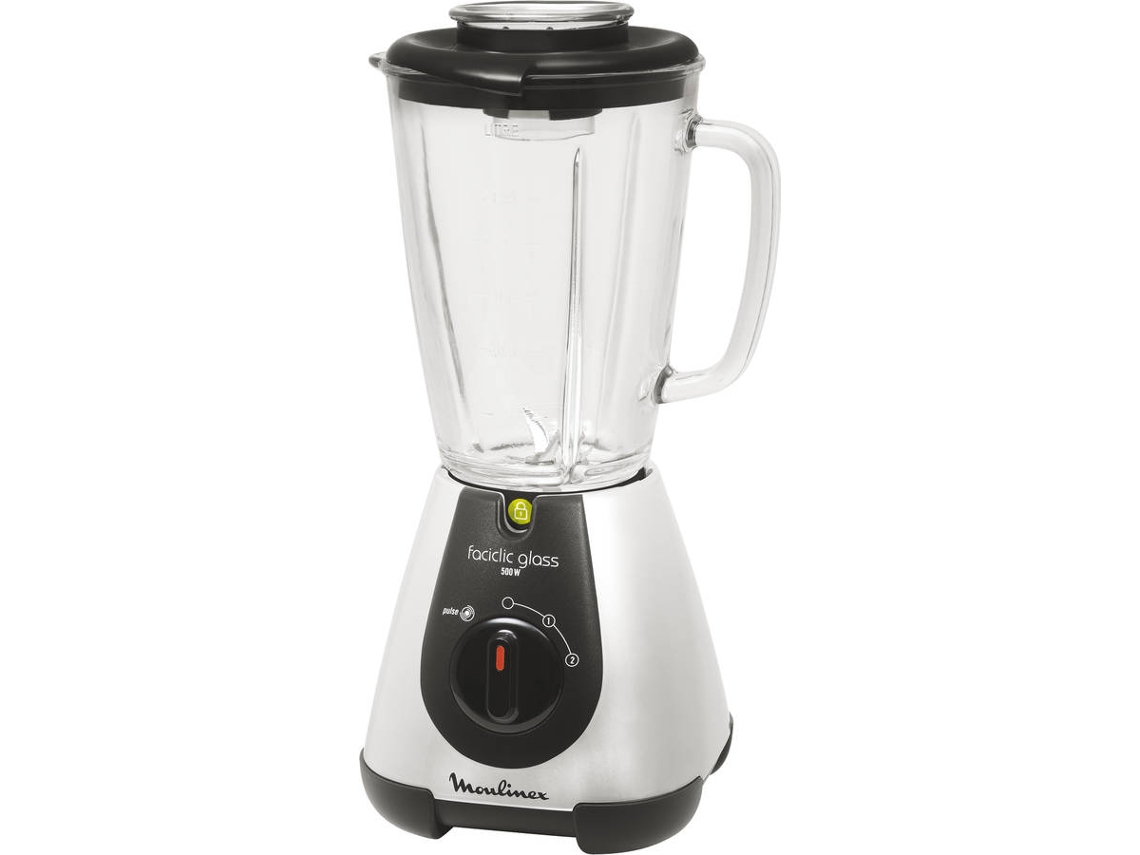 Batidora de Vaso MOULINEX LM310E1 Faciclic Glass (500 W - 1.5 L - Negro)