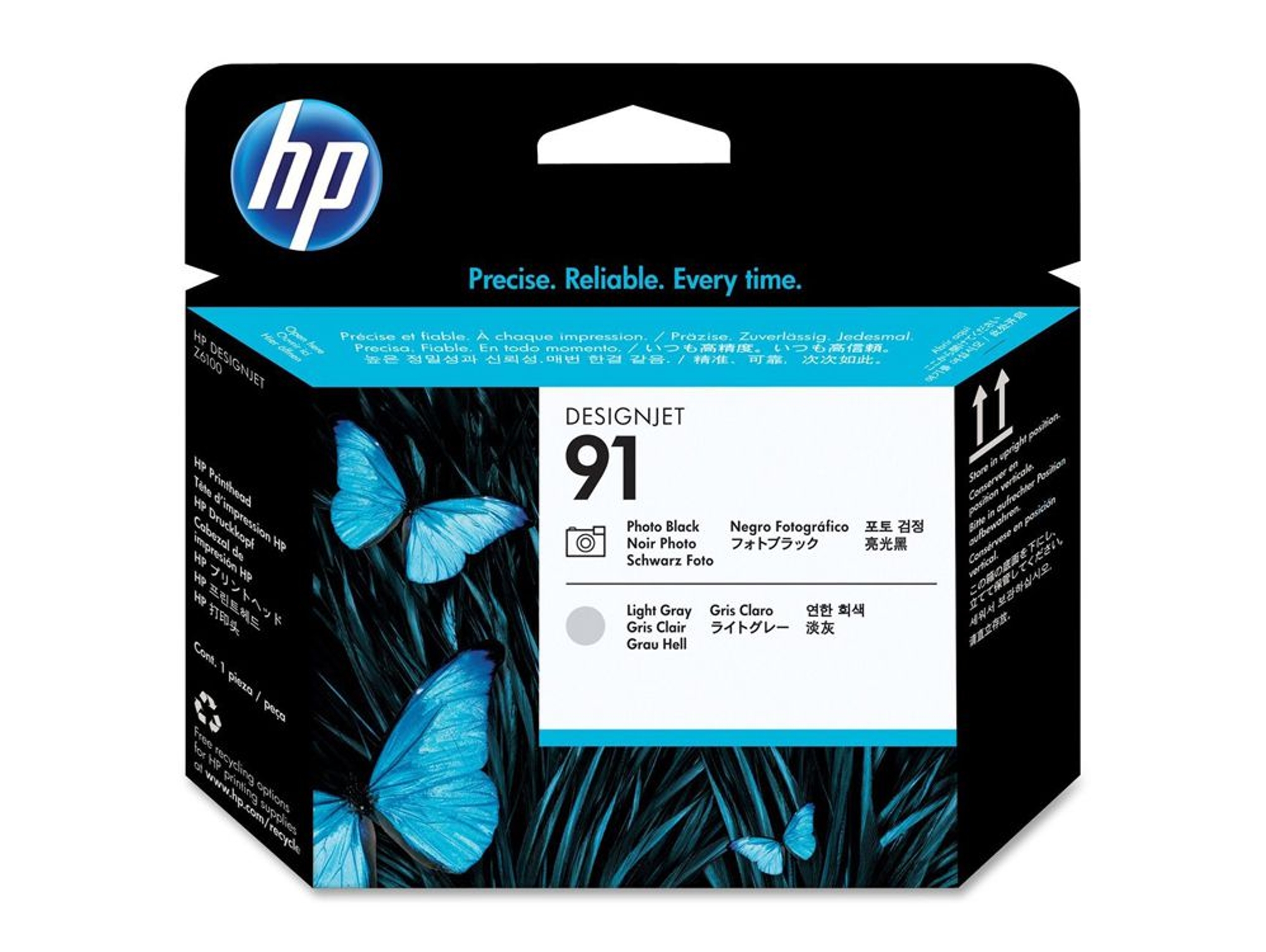 Cabezal de Impresión Original HP 91 Negro Foto y Gris Claro C9463A  para DesignJet Z6100, Z6100ps