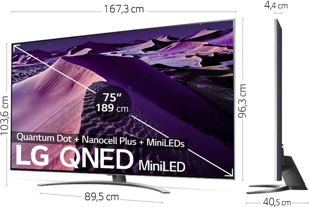 TV LG 75QNED866QA (QNED Mini LED - 75'' - 189 cm - 4K Ultra HD - Smart TV)