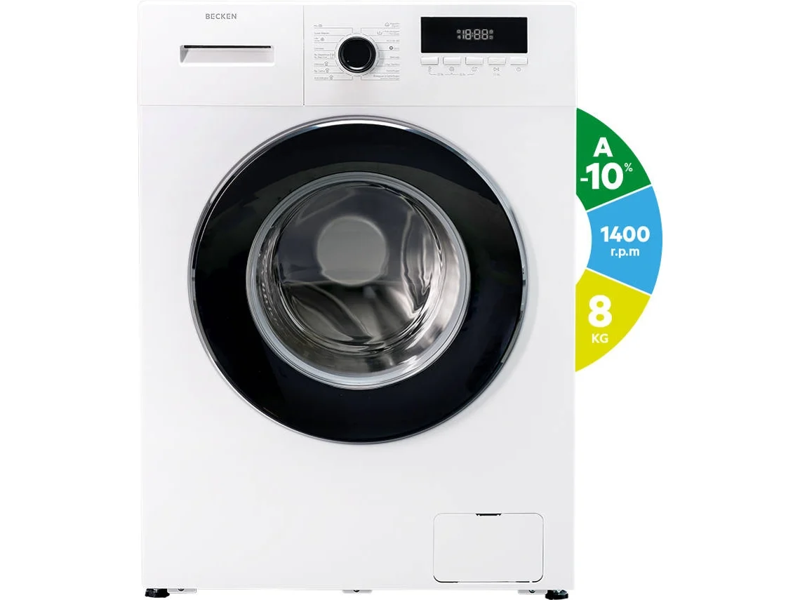 Lavadora BECKEN BWM9650 WH (8 kg - 1400 rpm - Blanco)