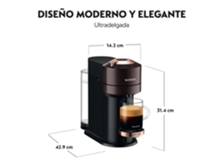 Cafetera de Cápsulas DELONGHI Nespresso Vertuo Next Premiun ENV120.BW Marrón