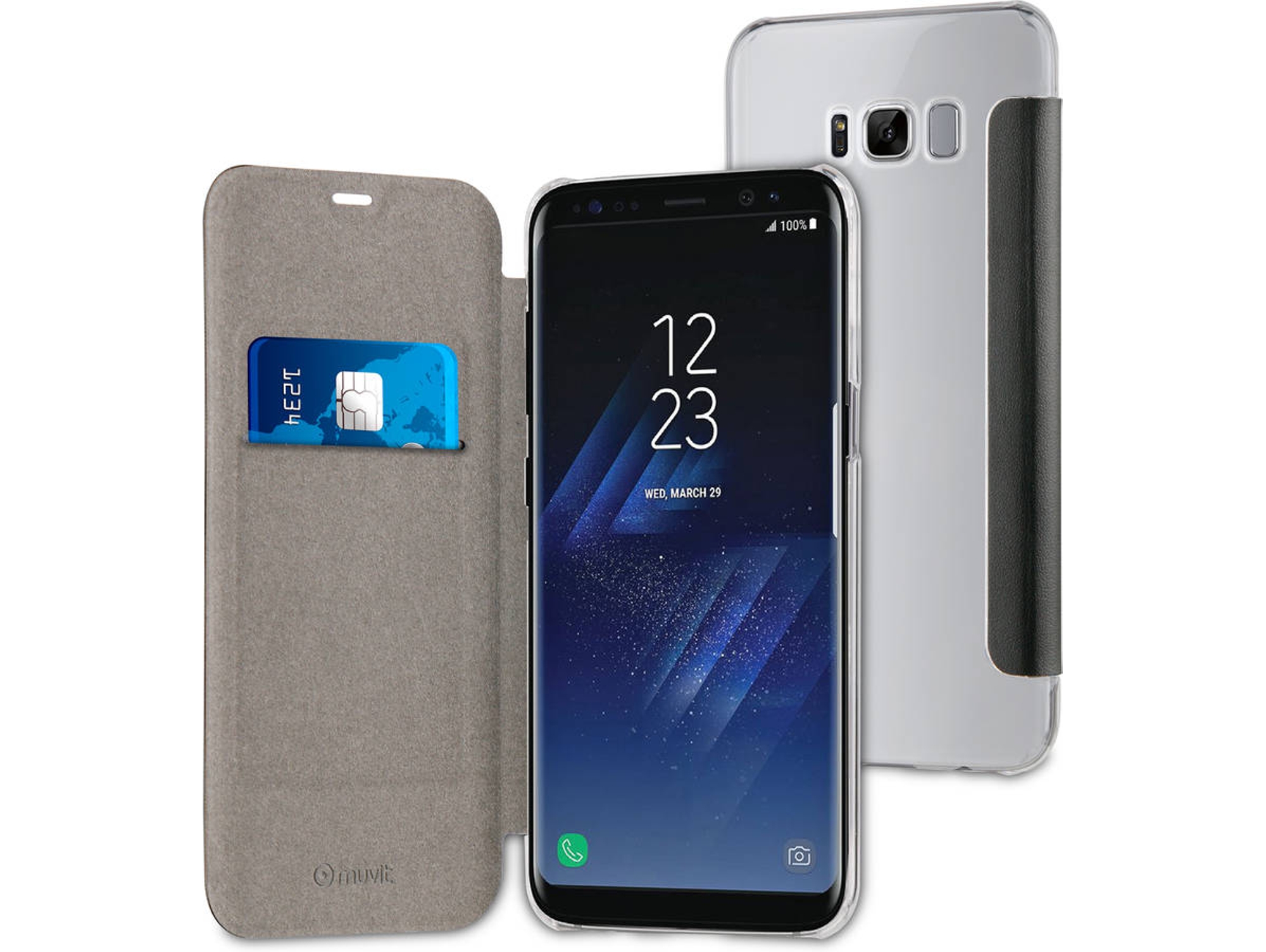 Funda Samsung Galaxy S8 MUVIT Folio Negro