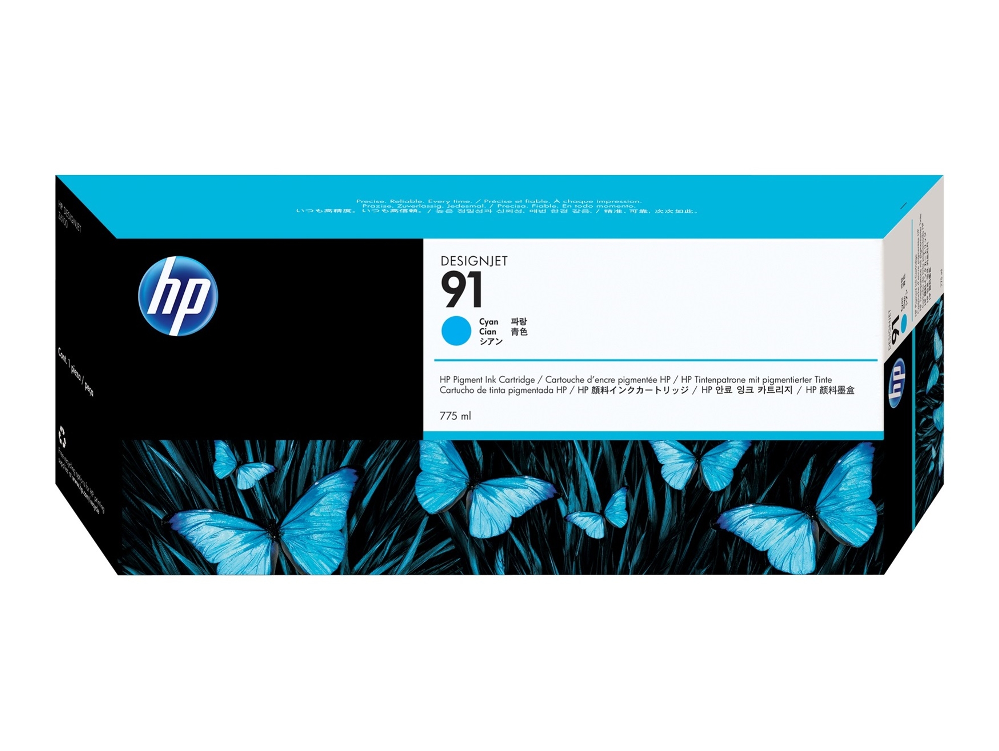 Cartucho de Tinta Original HP 91 de 775 ml C9467A Cián  para DesignJet Z6100, Z6100ps