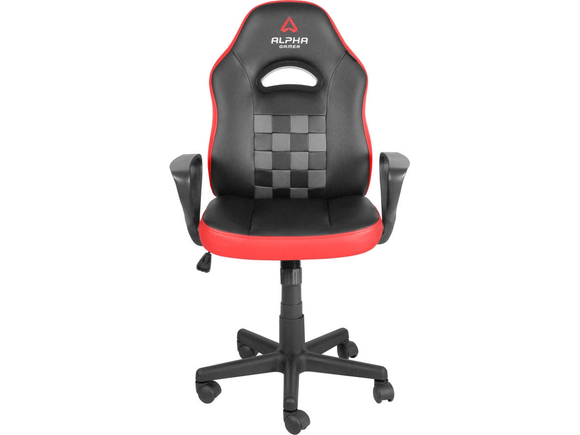 Silla Gaming ALPHA GAMER Nova Junior Edition (Hasta 100 kg - Elevador a Gas Clase 3 - Negro y Rojo)