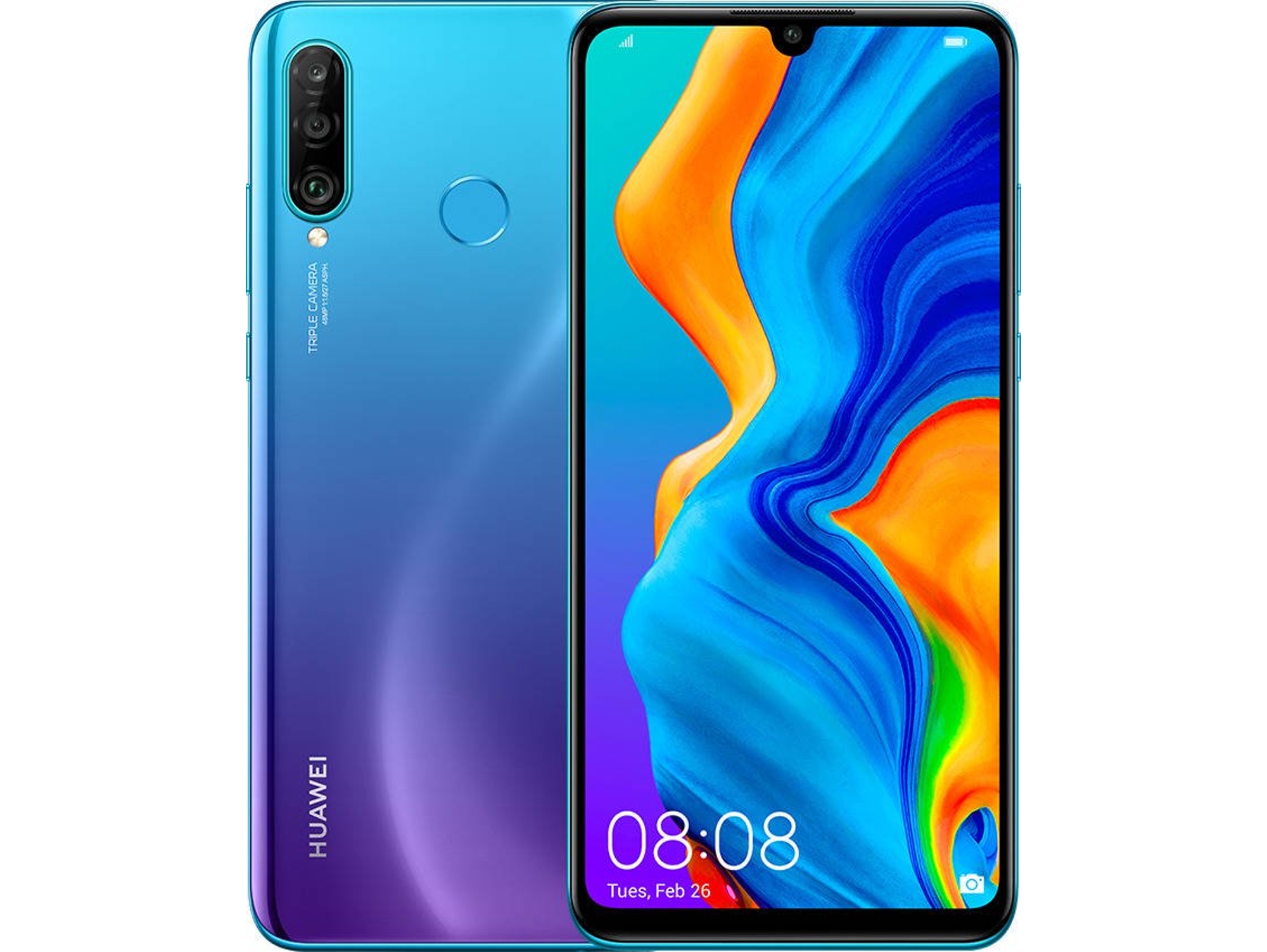 Smartphone HUAWEI P30 Lite New Edition (6.15'' - 6 GB - 256 GB - Azul) + Band 4