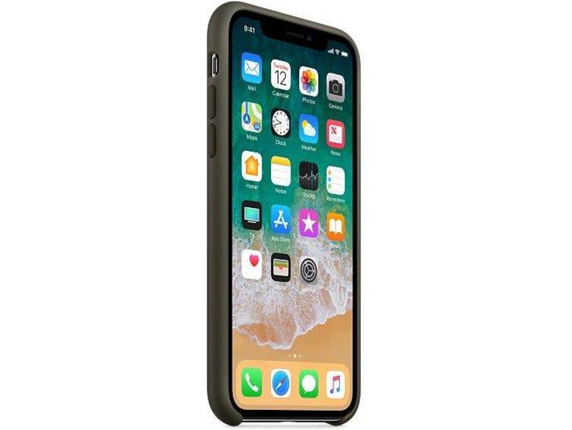 Carcasa APPLE Silicona iPhone X verde