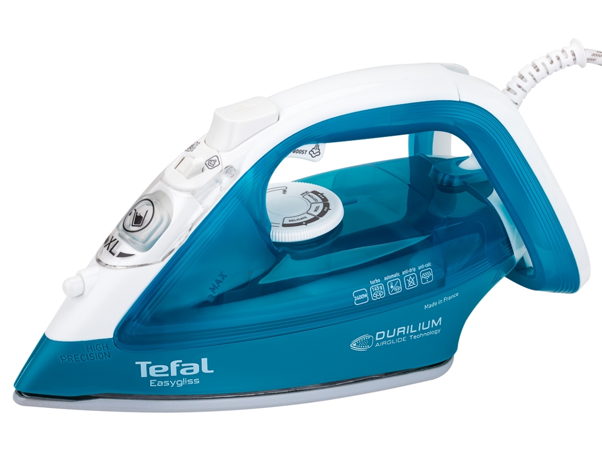 Plancha de Vapor TEFAL FV3965E0 (Chorro Vapor: 145 g/min - Suela: Durilium)