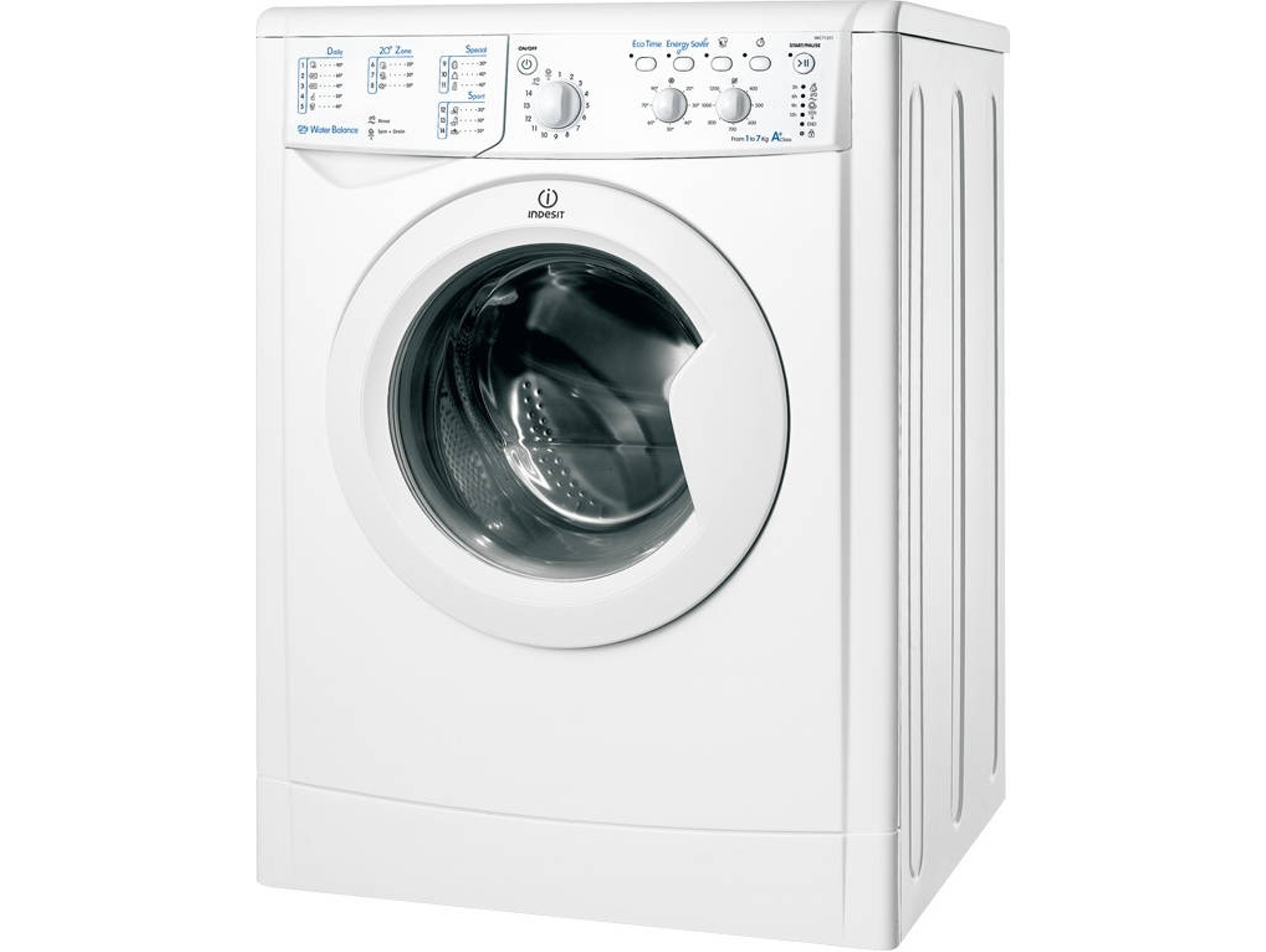 Lavadora INDESIT IWC 71251 C ECO EU (7 kg - 1200 rpm - Blanco)