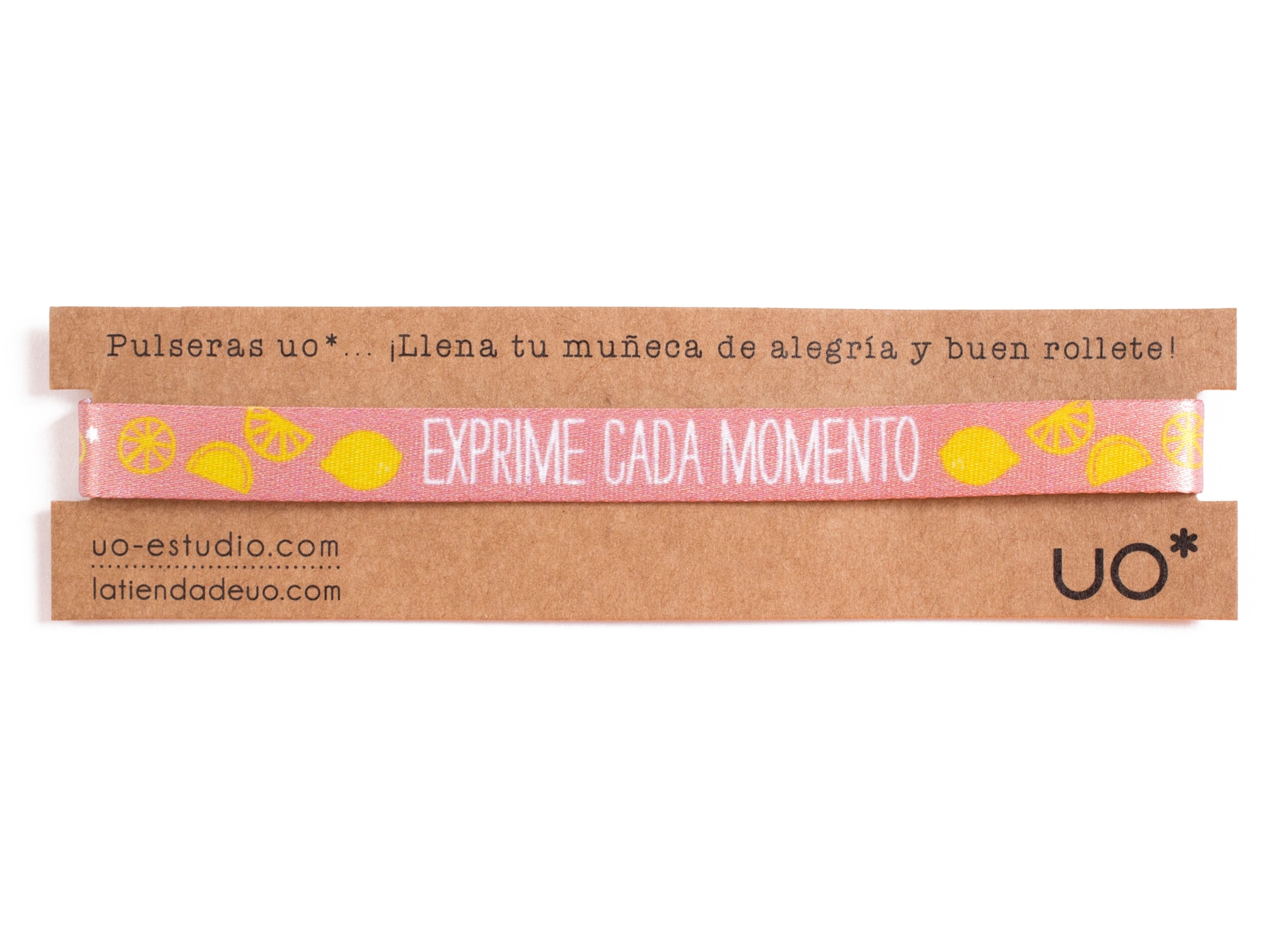 Pulsera 'Exprime cada momento' Rosa Pastel