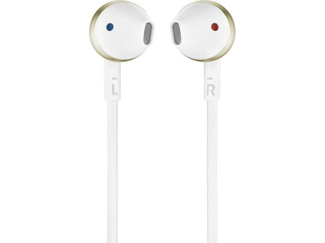 Auriculares con Cable JBL T 205 (In Ear - Micrófono - Dorado)