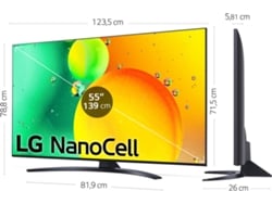 TV LG 55NANO766QA (Nano Cell - 55'' - 140 cm - 4K Ultra HD - Smart TV)