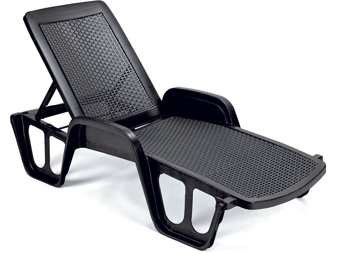 Tumbona Piscina IPAE PROGARDEN Antracita (71x192x100cm)