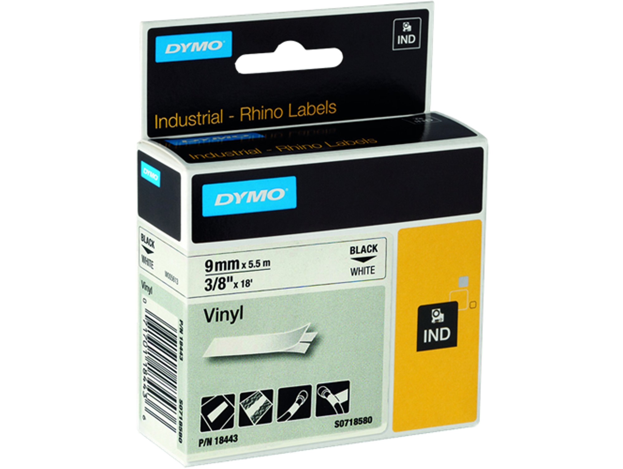 Cinta Etiquetas DYMO ID1-9 Blanco 18443A