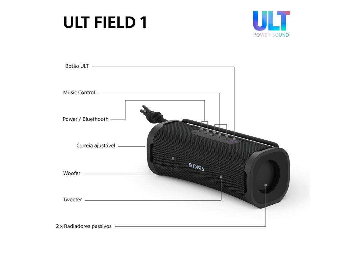 Altavoz Bluetooth SONY ULT Field 1 SRS-ULT10B (Autonomía: 12 h