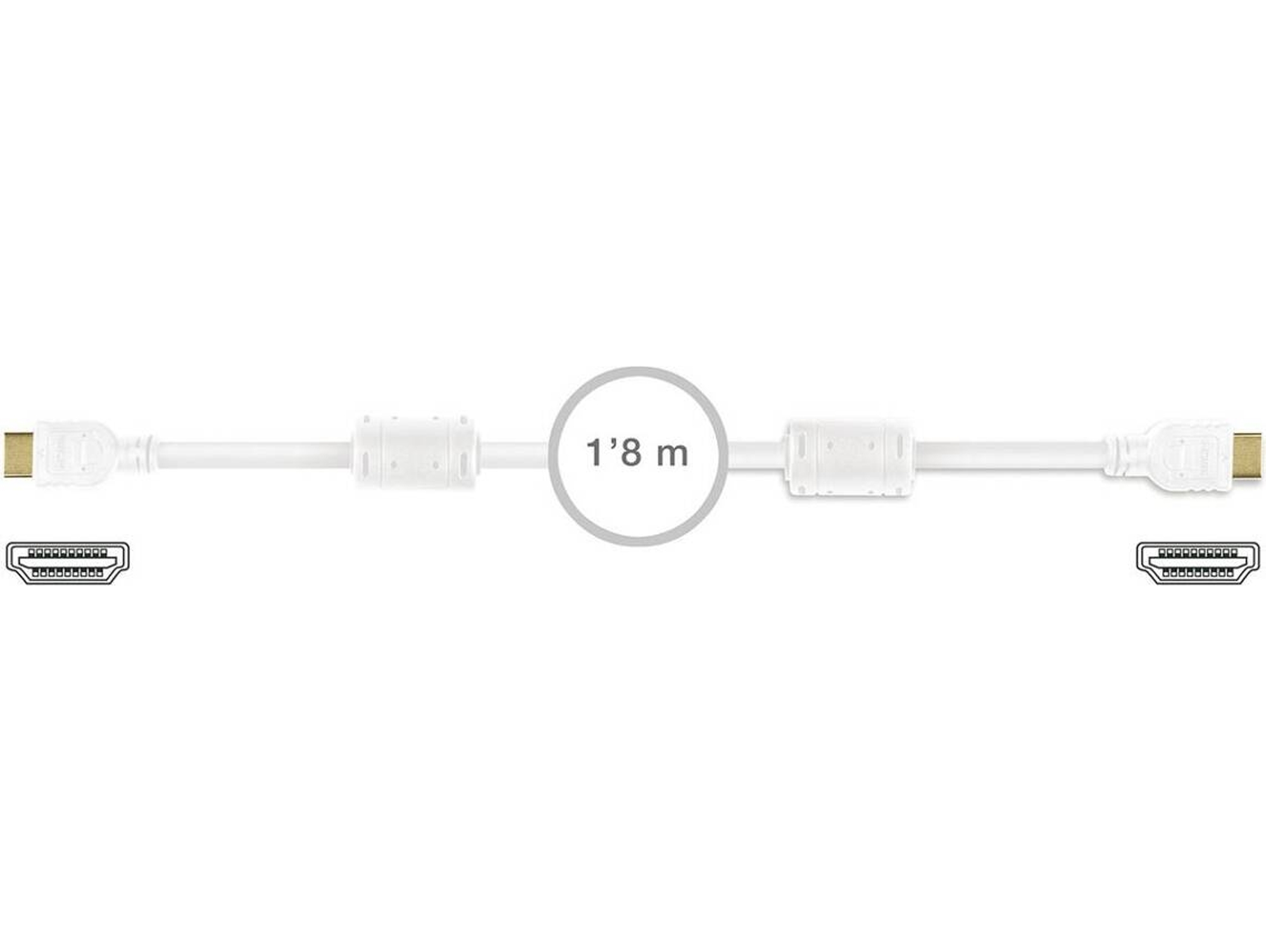 Cable HDMI FONESTAR 7908-BL (1.8m - HDMI-HDMI - Macho-Macho)