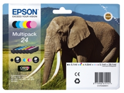 Pack ahorro cartuchos de tinta original EPSON,  24, Elefante, C13T24284021, T2428