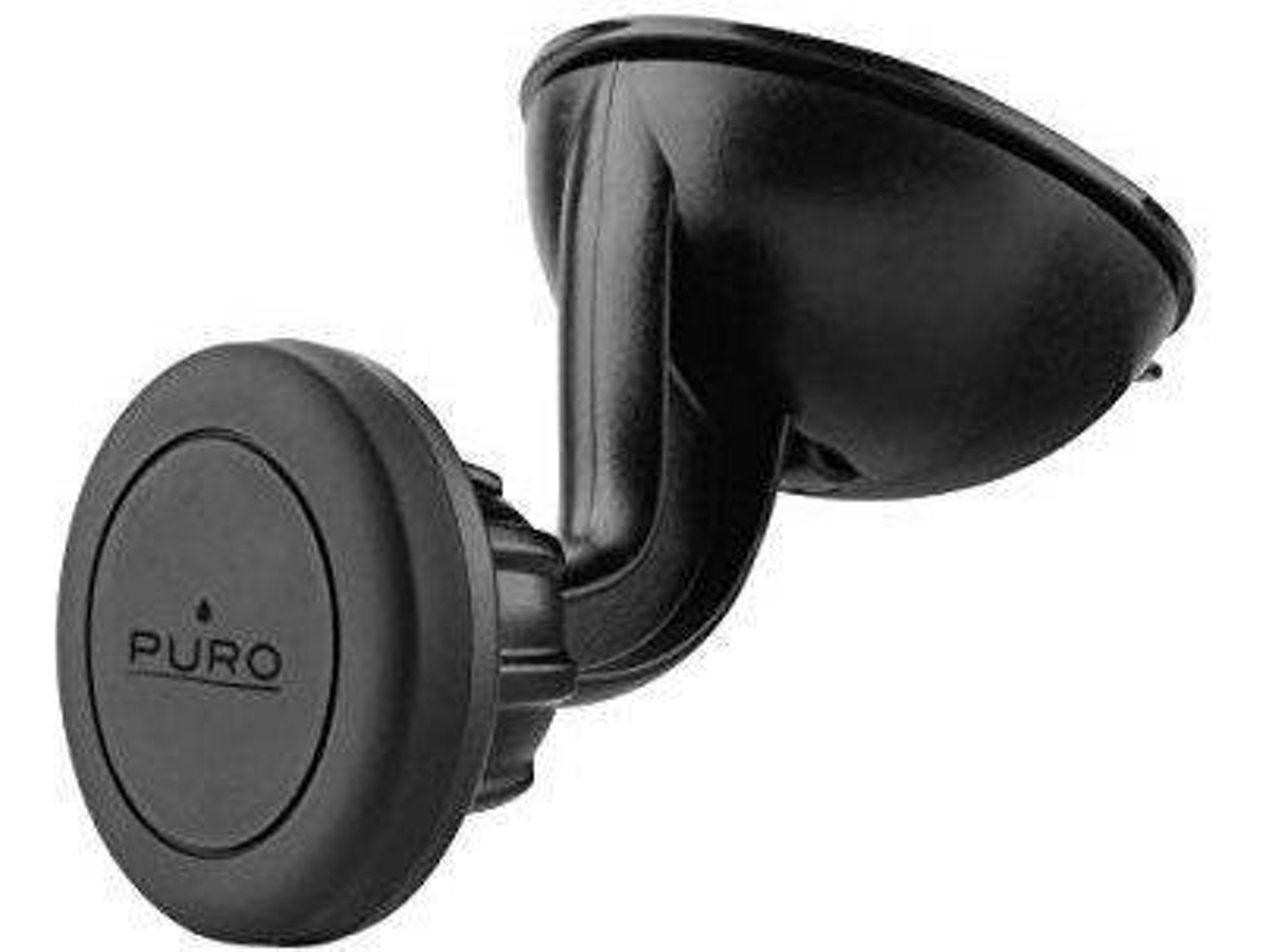 Soporte coche magnético PURO Ventosa Universal hasta 6'' Negro
