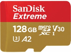 Extreme microSDXC 128GB + SD Adapter + Rescue Pro Deluxe 160MB/s A2 C10 V30 UHS-I U3 Sandisk