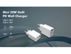 Cargador GOODIS USB-C - 20W y USB-A - 18W (Blanco)