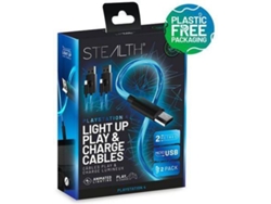 Cable PS4 STEALTH PA4ABP0003 Twin (Micro USB - 2m - Azul)