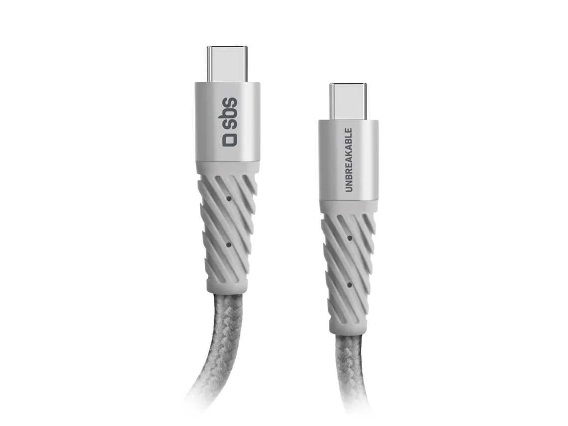 Cable de Cargador SBS Reflective Type-C Negro