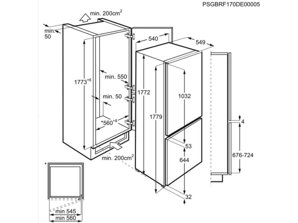 Frigorífico Combi Integrable ZANUSSI ZNHN18FS1 (No Frost - 177 cm