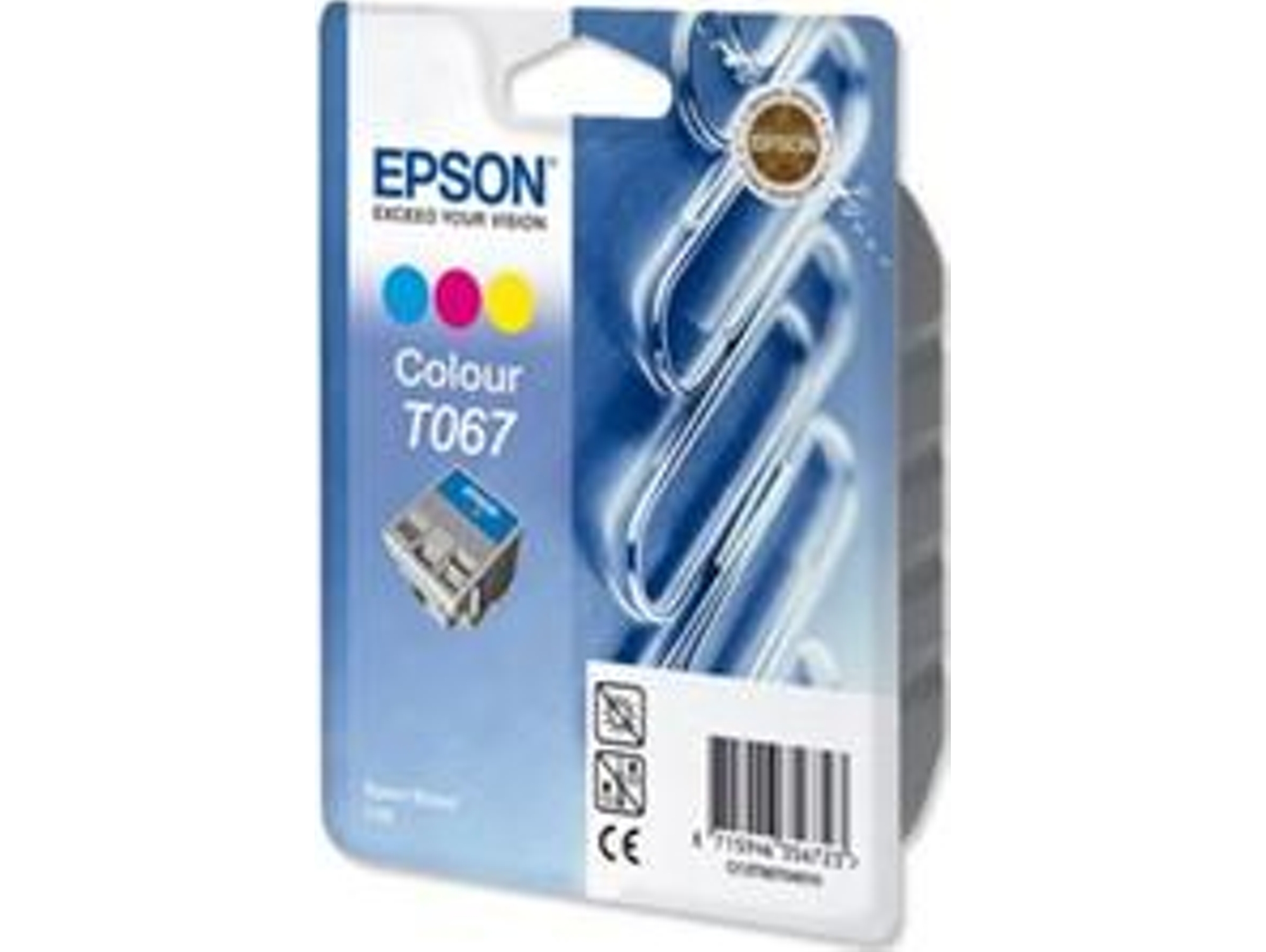Pack de Ahorro de 3 Cartuchos de tinta Original EPSON C13T06704020 T0670 Amarillo, Magenta, Cyan