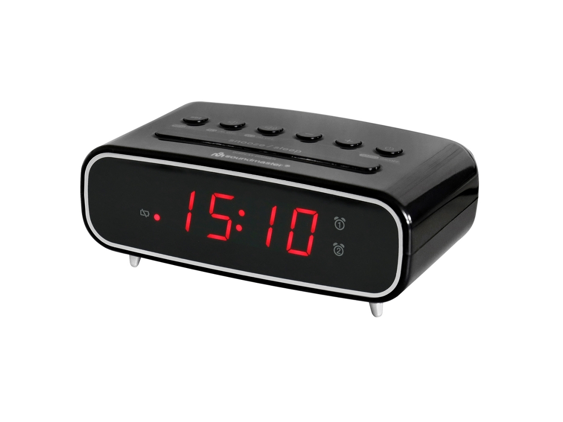 Radio Despertador SOUNDMASTER UR111SW (Negro - Digital - Doble Alarma - Corriente)