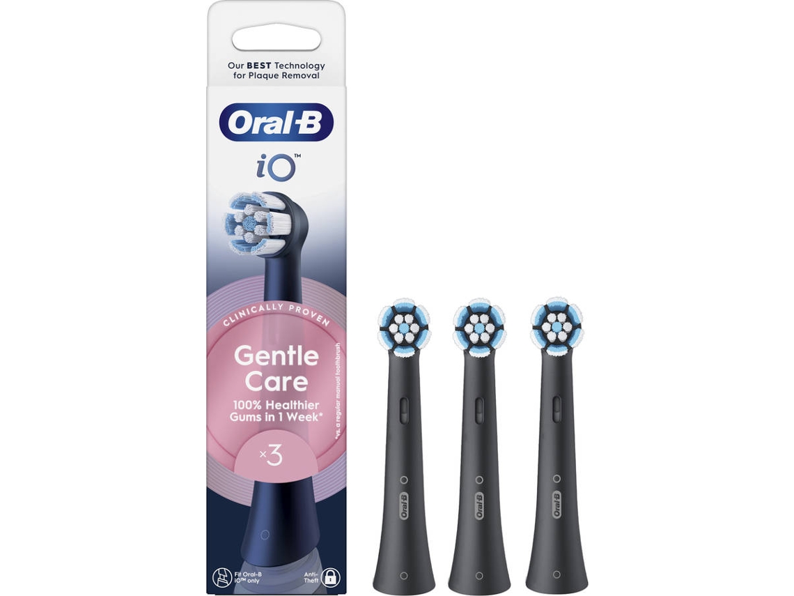 Recambio de cepillo de dientes ORAL-B IO Gentle Care Negro (3