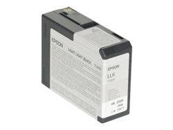 Cartucho de tinta original EPSON, T5809 80 ml, Gris claro, C13T580900