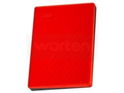 Disco HDD Externo WESTERN DIGITAL My Passport Worldwide (Rojo - 2 TB - USB 3.0)