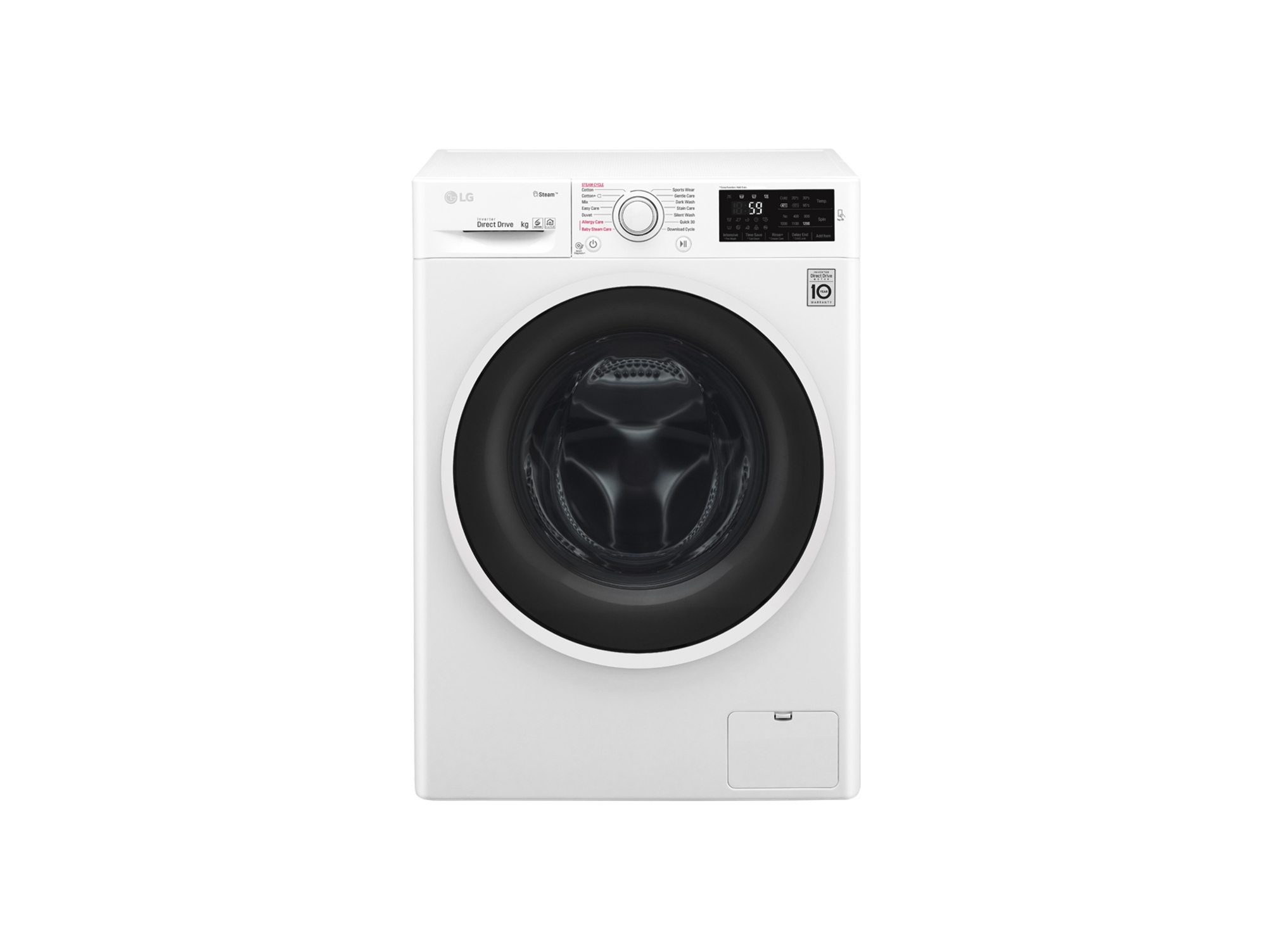 Lavadora LG F4J6JY0W (10 kg - 1400 rpm - Blanco)
