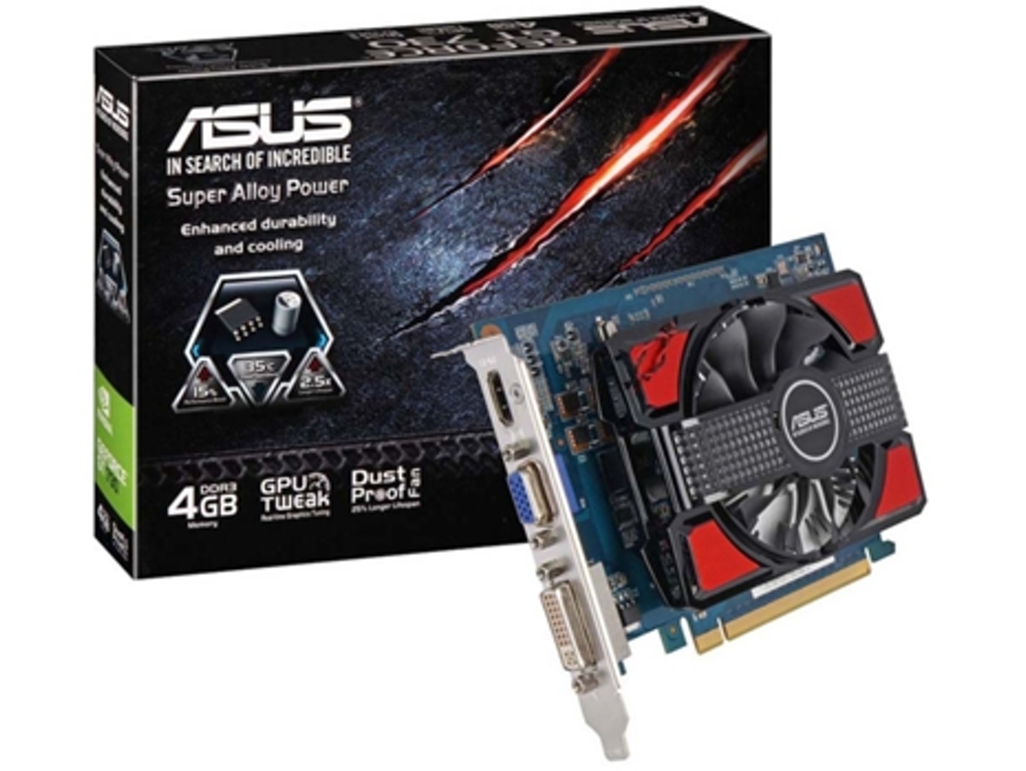 Tarjeta Gráfica nVidia ASUS GeForce GT730 4GB DDR3