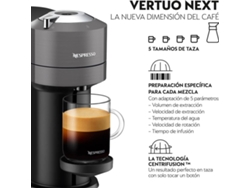 Cafetera de Cápsulas DELONGHI Nespresso Vertuo Next ENV120.GY Gris