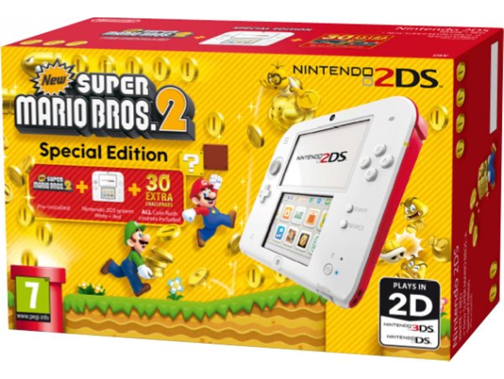 Nintendo 2DS Blanca/Roja + New Super Mario Bros Special Edition (Preinstalado)